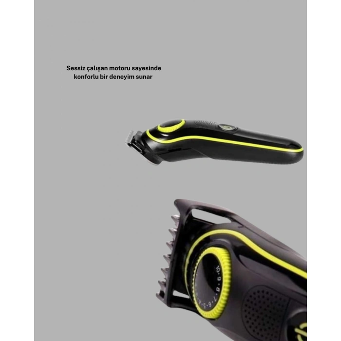 5’i 1 Arada Şarjlı Tıraş Makinesi – Paslanmaz Çelik Başlıklı, Yüz Ve Vücut Bakım Cihazı