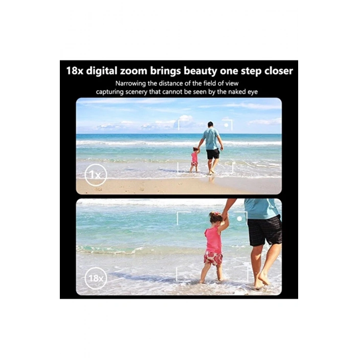 5k 75mp Hd Dijital Kamera 18x Dijital Zoom, Flaşlı,3.0 İnç Ekranlı Fotoğraf Makinesi