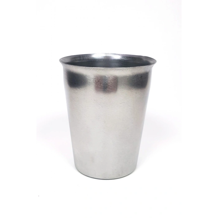 6 Adet Paslanmaz Çelik Krom Bardak 9 X 7,5 X 5,5Cm (599)