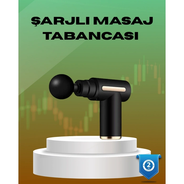 6 Kademeli Kas Masaj Tabancası 4 Başlıklı Güçlü Sessiz Sporcu Masaj Cihazı Şarjlı