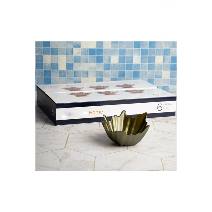 6lı Yaprak Şekilli 13 cm. Cam Kase-SMG05926 (599)