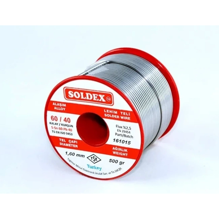 60-40 Lehim Teli 500 Gr 1.6 Mm - Sn:60 / Pb:40