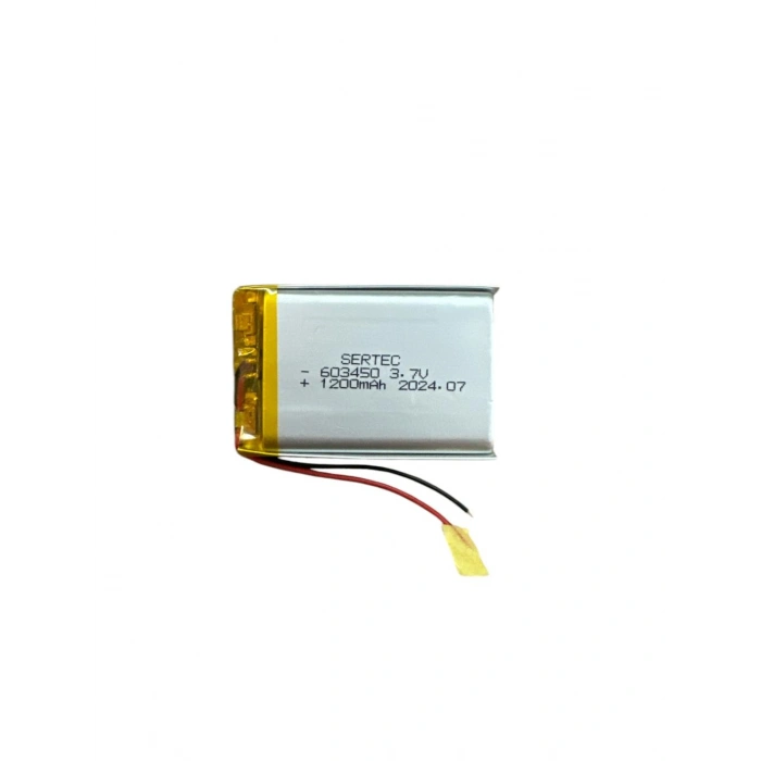 603450 3.7V 1200 Mah Lipolymer Pil (Devreli/1.5A) (599)