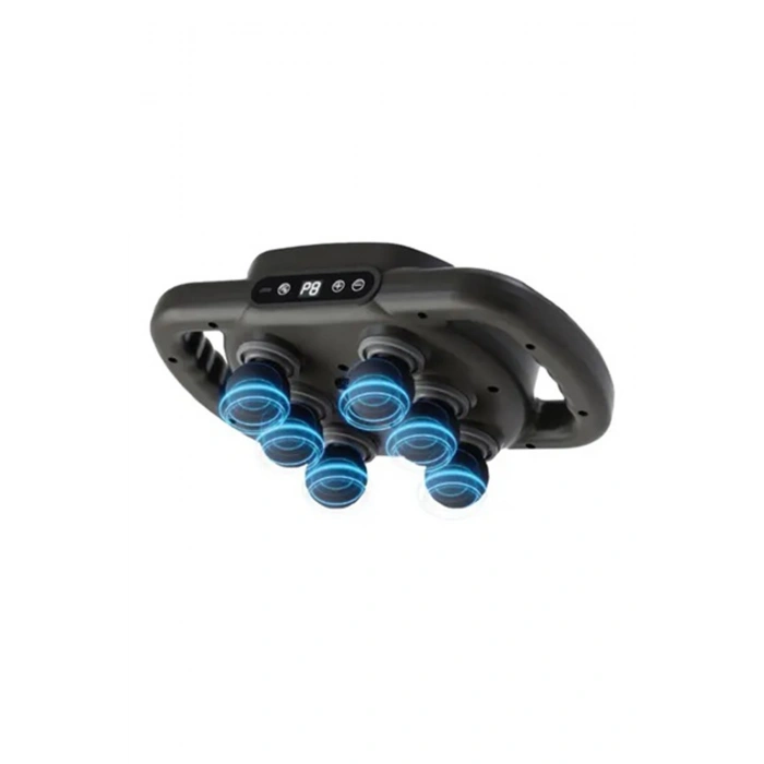 9 Kademeli Şarjlı Titreșimli Masaj Tabancası 6 Başlıklı / 25w 1800 Mah