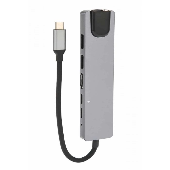 8 Port Çoklayıcı Macbook Ile Uyumlu Çoğaltıcı Type-c Dönüştürücü Tf Sd Kart