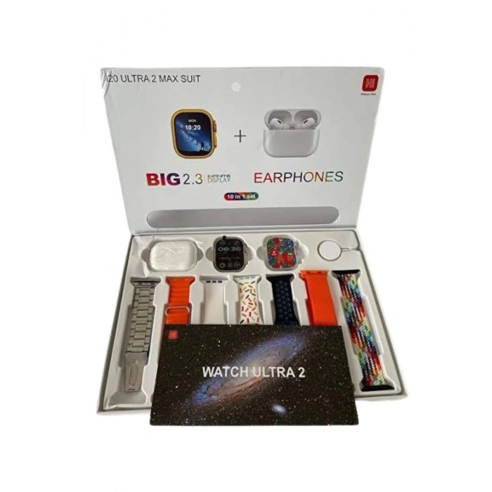 9 Ultra Akıllı Saat 49mm 2inç Ekran 7 Kordonlu Ve Bluetooth Kulaklık