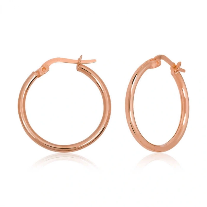 925 Ayar Gümüş Halka Kadın Küpe T6507 (599599)