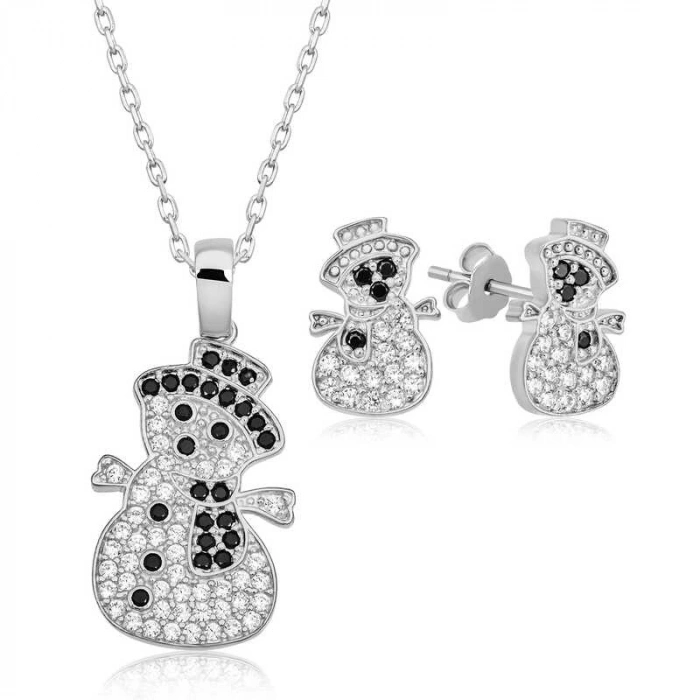 925 Ayar Gümüş Kardan Adam Kadın Set T7151 (599599)