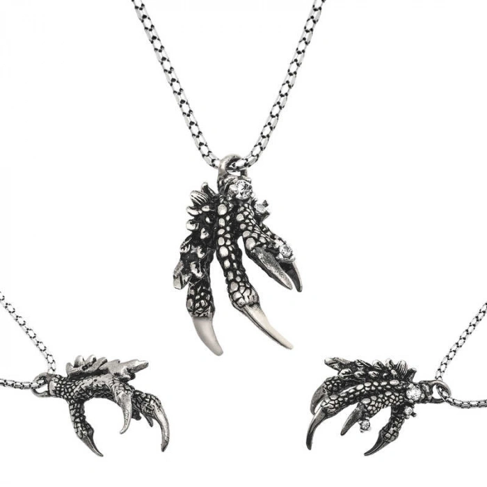 925 Ayar Gümüş Kartal Pençesi Erkek Gümüş Kolye Pt26109174 (599)