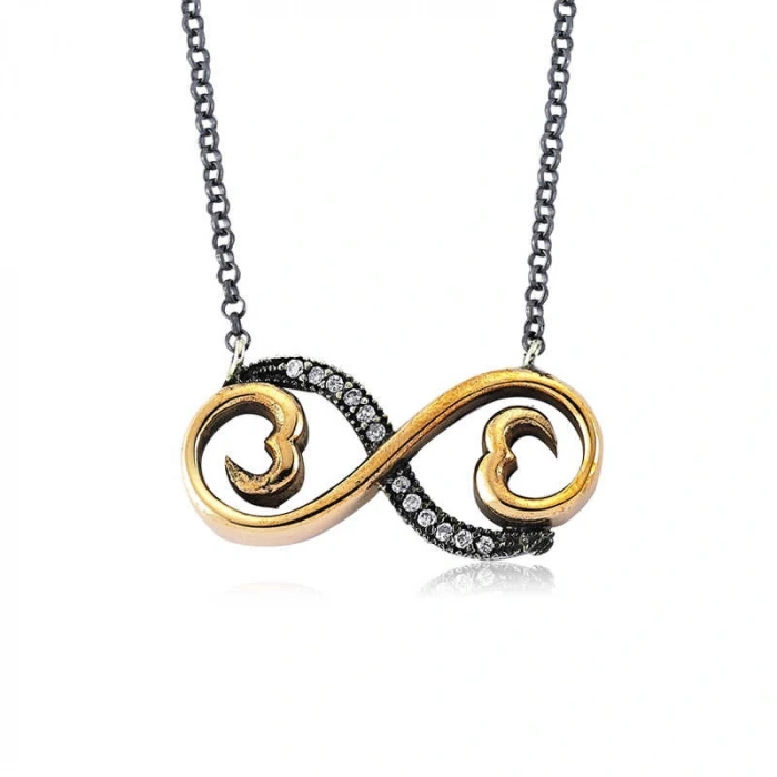 925 Ayar Gümüş Otantik Sonsuzluk Kadın Gümüş Kolye PT1280009 (599599)