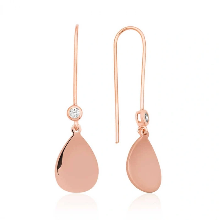 925 Ayar Gümüş Sallantılı Damla Küpe EA1160203 (599599)