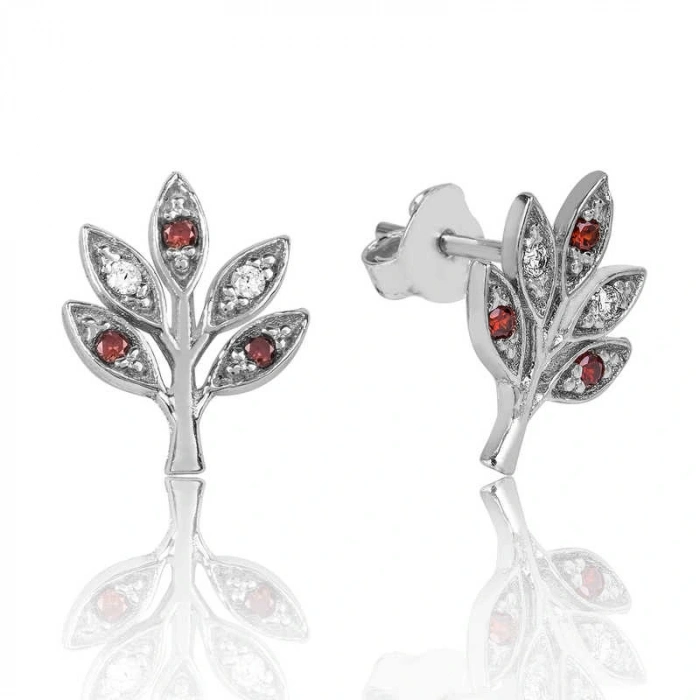 925 Ayar Gümüş Sevgi Dalı Çivili Küpe EA1160104 (599599)