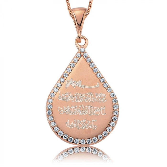 925 Ayar Gümüş Taşlı Nazar Duası Kadın Gümüş Kolye Pt2610253 (599)