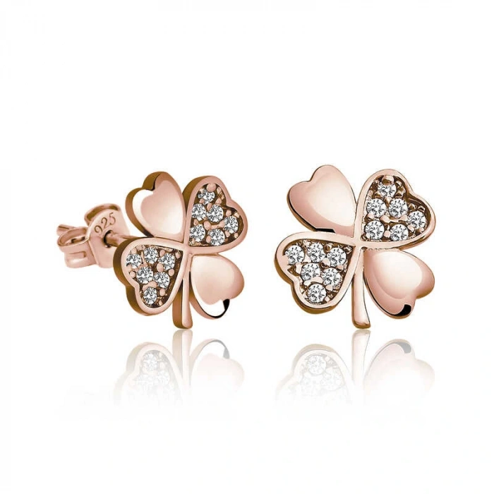 925 Ayar Gümüş Yonca Kadın Küpe T6896 (599599)