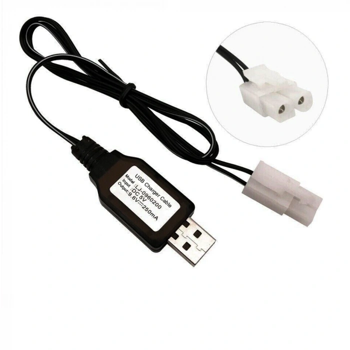 9.6V Nıcd / Nımh Oyuncak Bataryası Usb Şarj Kablosu (599)