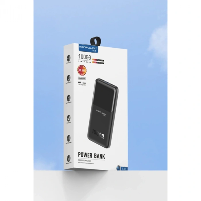 A35 10.000 Mah 15w Mini Powerbank - Siyah