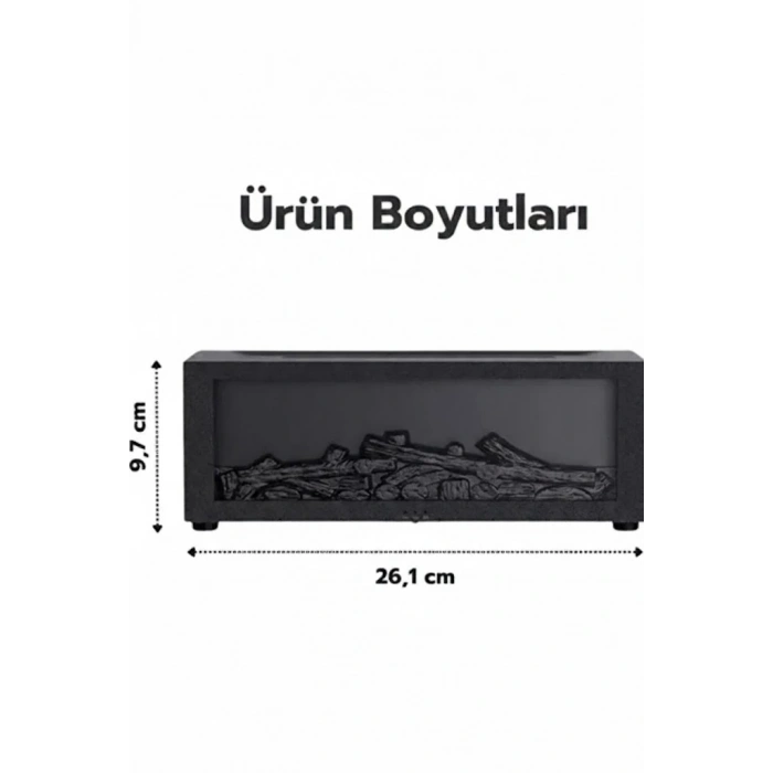 A4 Şömine Esintili Aromaterapi Difüzörü Ultrasonik Hava Nemlendici
