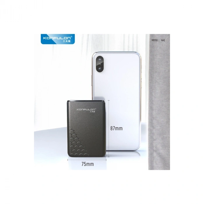 A6Q 22.5w Usb 3.0 Ve 20w Type-c Çıkışlı 10.000 Mah Pd Powerbank - Siyah
