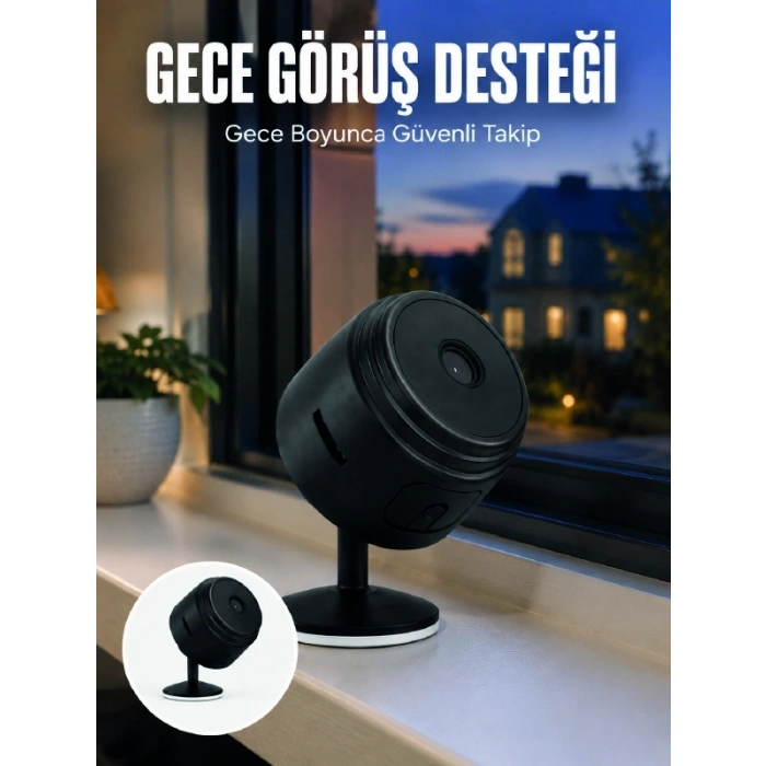 A9 Şarjlı Mini Ip Kamera Hd Kablosuz Güvenlik Kamerası Micro Sd Kart Destekli