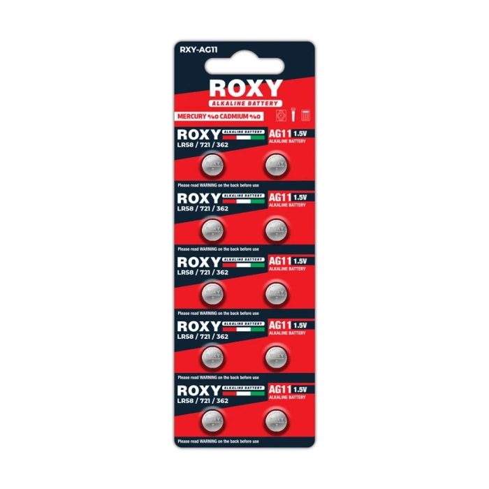 Ag11 Lr58/Lr721/362 21 Mah Alkalin Düğme Pil 10 Lu Paket (599)