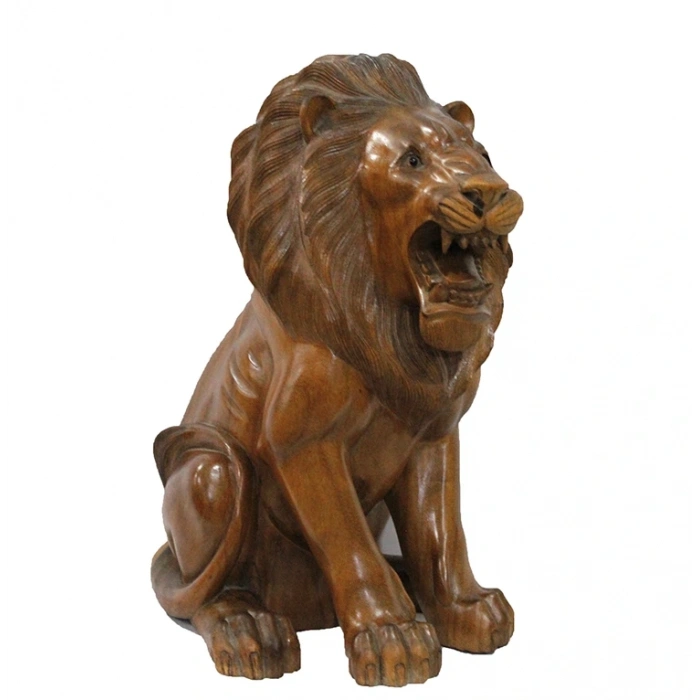 Ahşap Aslan Figürü 50 Cm