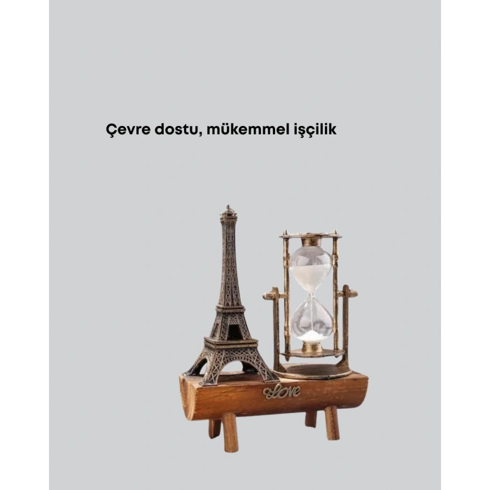 Ahşap Kum Saati – Vintage Tasarımlı Masa Dekoru