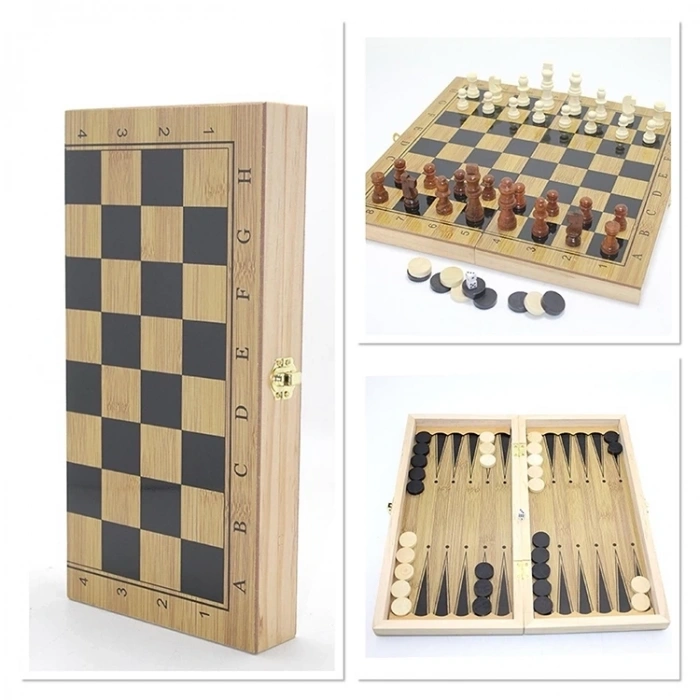 Ahşap Satranç Ve Tavla Seti Alk4241