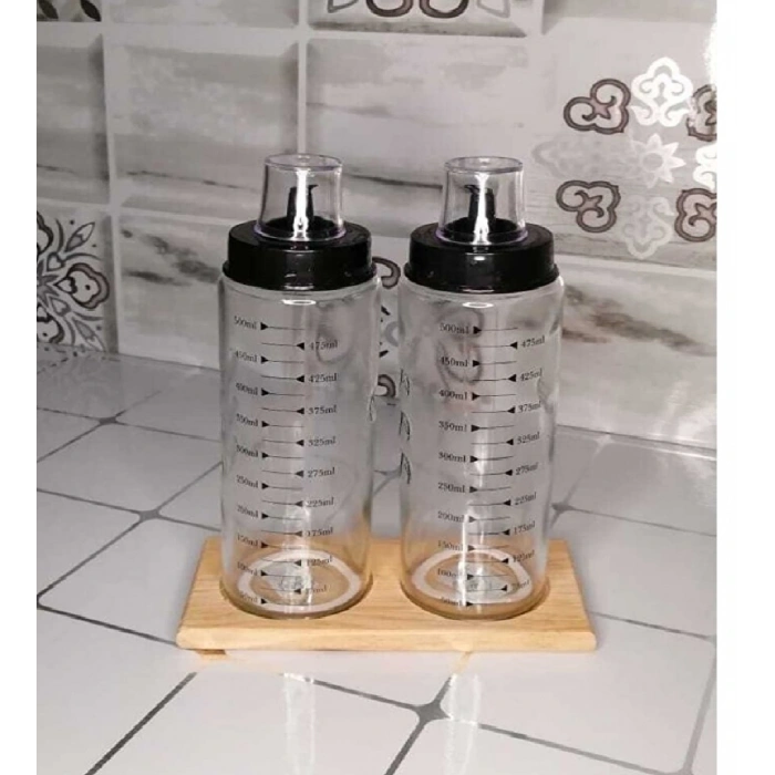 Ahşap Yağdanlık Altlığı 2 Bölmeli Yağlık Sosluk Standı (599)