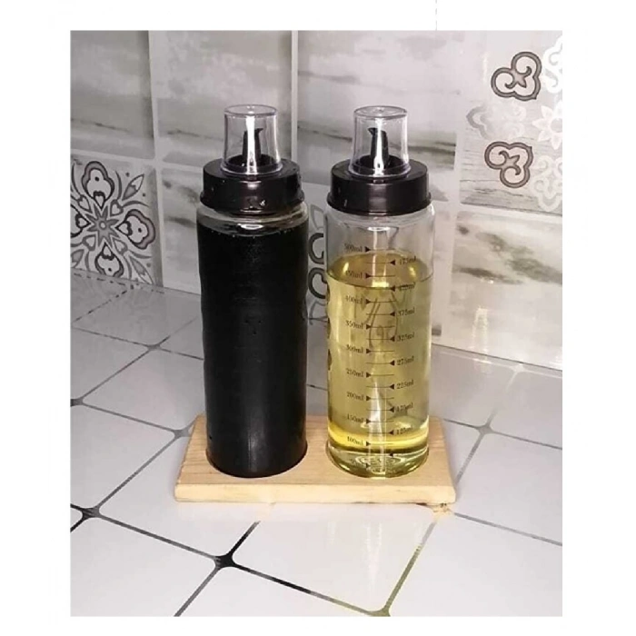 Ahşap Yağdanlık Altlığı 2 Bölmeli Yağlık Sosluk Standı (599)