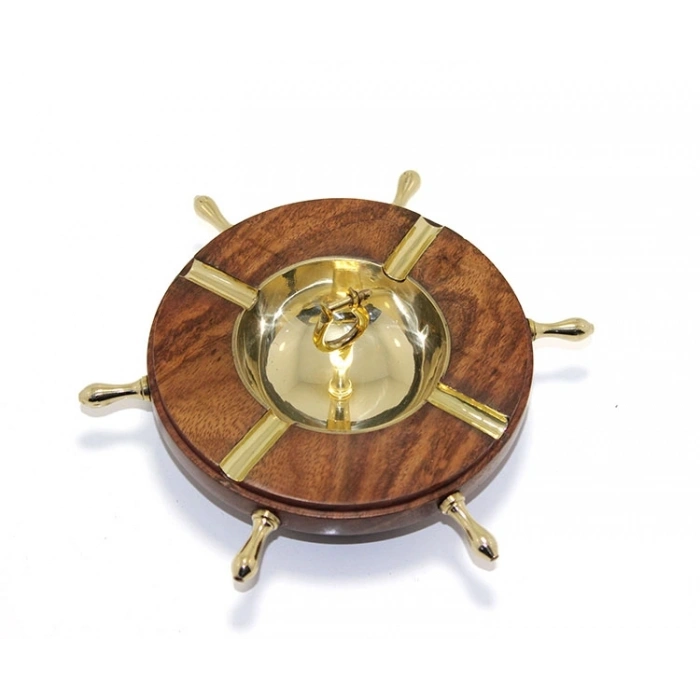 Ahşap Yanları Ve İçi Pirinç İşlemeli Küllük 8258