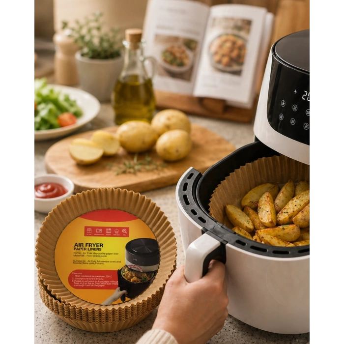 Airfryer Pişirme Kağıdı 100 Lü Yapışmaz Yağ Geçirmez Kağıt