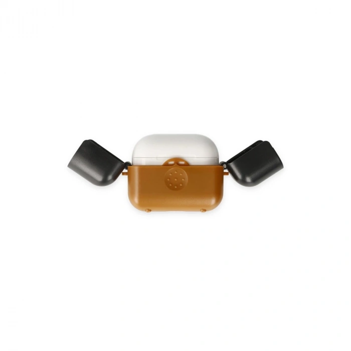 Airpods 3 (3.nesil) Basmalı Kılıf - Kahverengi-siyah