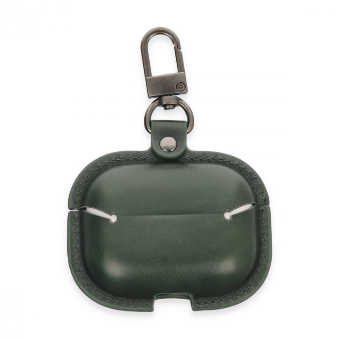 Airpods 3 (3.nesil) Çanta Deri Kılıf - Haki Yeşil