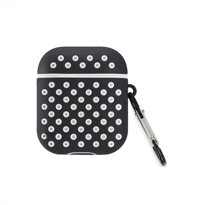 Airpods 3 (3.nesil) Spor Delikli Kılıf - Siyah-beyaz