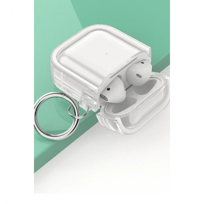Airpods 4 (4.nesil) Shiny Şeffaf Kılıf - Siyah