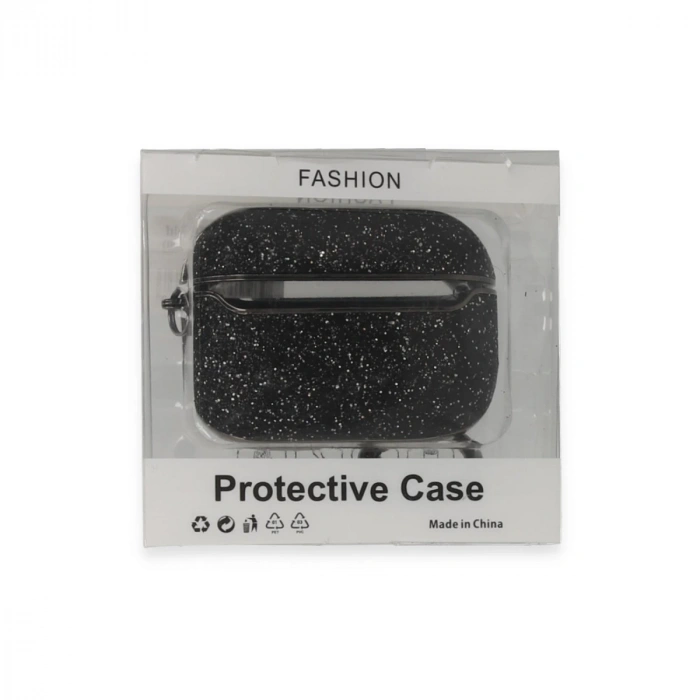 Airpods Pro (1.nesil) Spell Simli Kılıf - Siyah