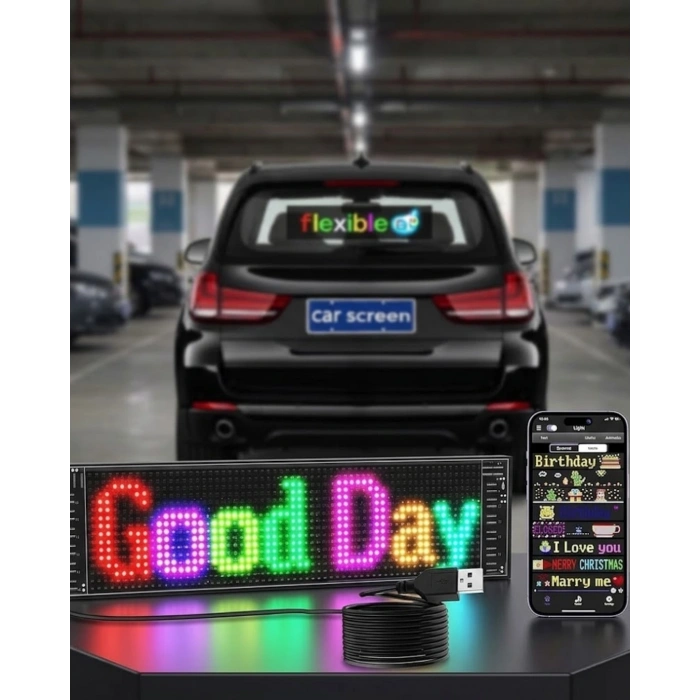 Akıllı Led Ekran Paneli Uygulama Kontrollü Yazı Ve Animasyon Gösterimi