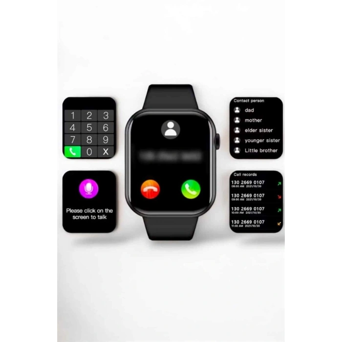 Akıllı Saat Arama Cevaplayan Dokunmatik Ekran Bleutooth Bağlantılı