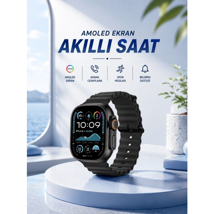 Akıllı Saat Bluetooth Bağlantılı Nfc Ve Gps Uyumlu Nabız Ölçer Sesli Görüşme