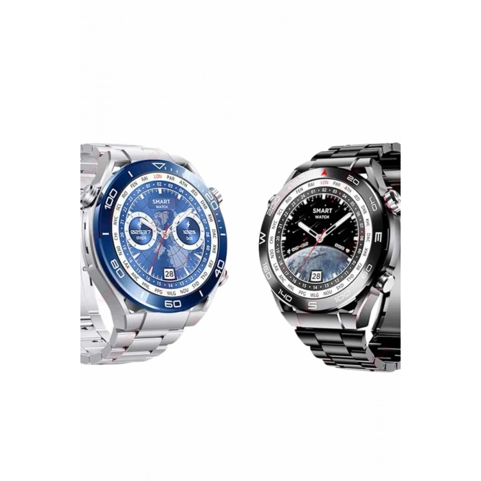 Akıllı Saat Çelik Kordonlu Amoled Ekran Android Ve İos Uyumlu Çağrı Cevaplayabilen