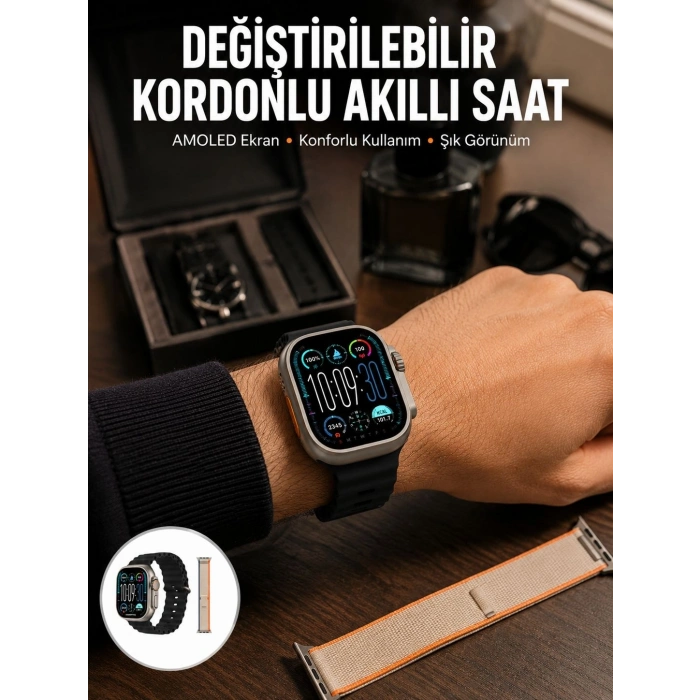 Akıllı Saat Çok Fonksiyonlu Unısex Sosyal Medya Girişli Bluetooth Bağlantılı Yeni Nesil