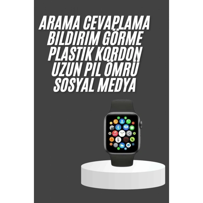 Akıllı Saat Çok Fonksiyonlu Uyku Takibi Adımsayar Nabız Ölçer Arama Cevaplayan