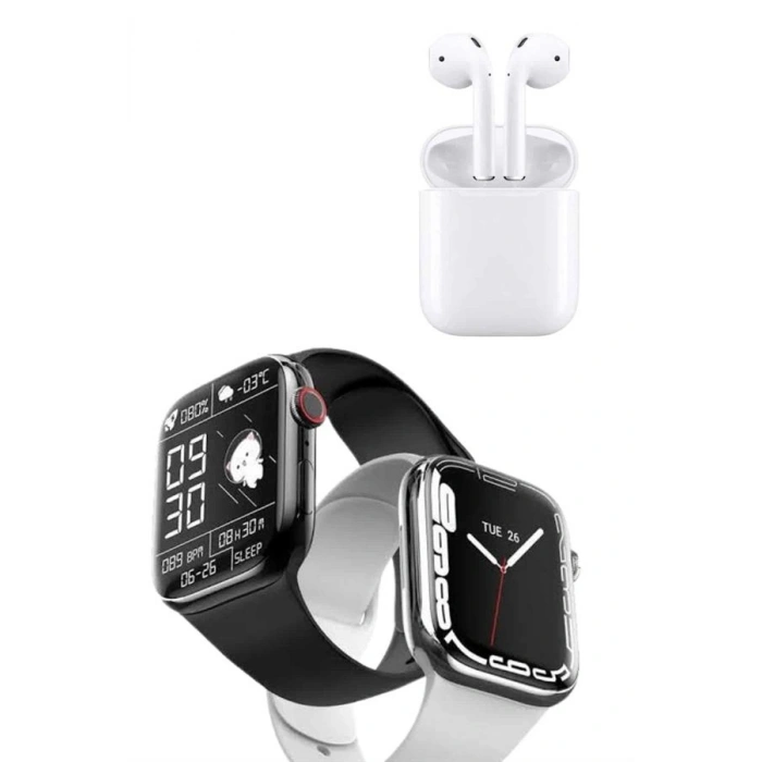 Akıllı Saat Kulaklık Hediyeli Uyku Ve Sağlık Takibi Yapabilen Uzun Ömürlü