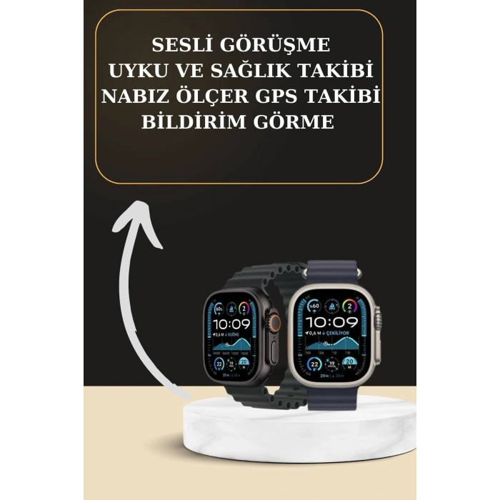 Akıllı Saat Sesli Görüşme Titreşimli Gps Bağlantısı Müzik Dinleme Sosyal Medya Bildirimleri