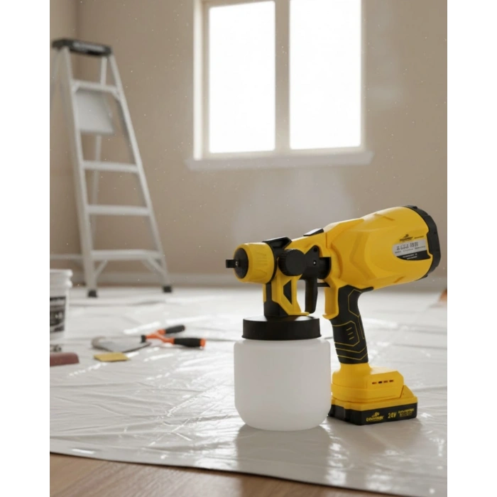 Akülü Boya Püskürtme Tabancası Ayarlanabilir Sprey Ve Fan Ayarı