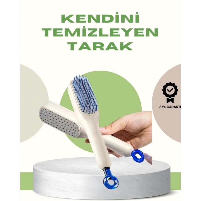Anti-statik Saç Tarağı – Kolay Temizlenebilir, Silikon Masaj Uçlu, Kompakt Boyut
