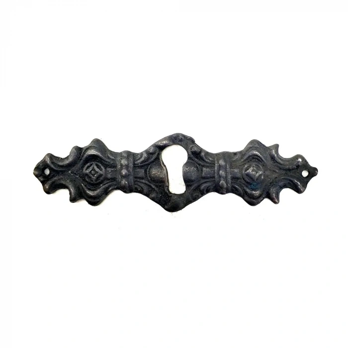 Antika Tarz Dekoratif Pirinç Anahtar Ağızlığı -  28x104mm, Oksit
