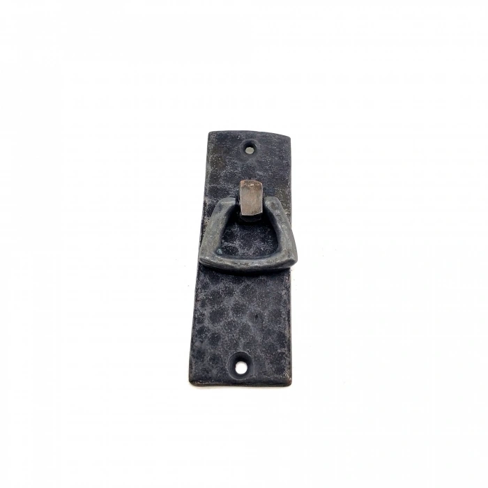 Antika Tarz Dekoratif Pirinç Dik Dövme Mobilya Kulbu - 90x31 Mm, Oksit
