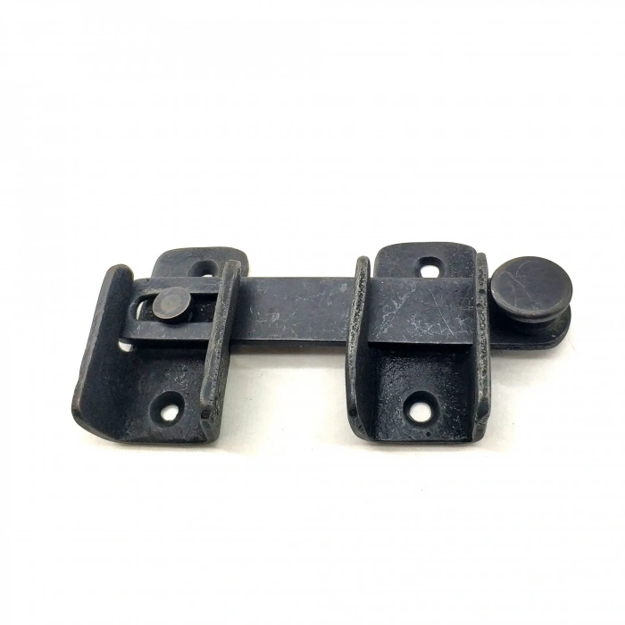 Antika Tarz Dekoratif Pirinç Kapı Mandalı - 57x115 Mm, Oksit