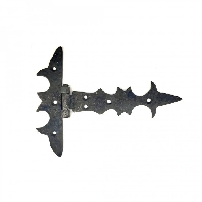 Antika Tarz Dekoratif Pirinç Kuyruklu Lale Menteşe - 147x193 Mm, Oksit